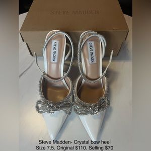 Steve Madden Crystal Bow Heel - size 7.5